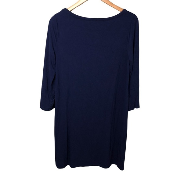Boden Women’s Jersey Knit Dress 3/4 Length Navy Blue Size 10 Long - Picture 3 of 8